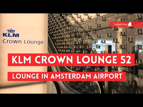 KLM Crown Lounge 52 | Intercontinental não Schengen ✈️ | Aeroporto Schiphol de Amsterdã