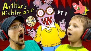 ESCAPE the CRAZY CARTOON!  Night 1 & 2  (FGTEEV vs. Arthur the Aardvark #1)