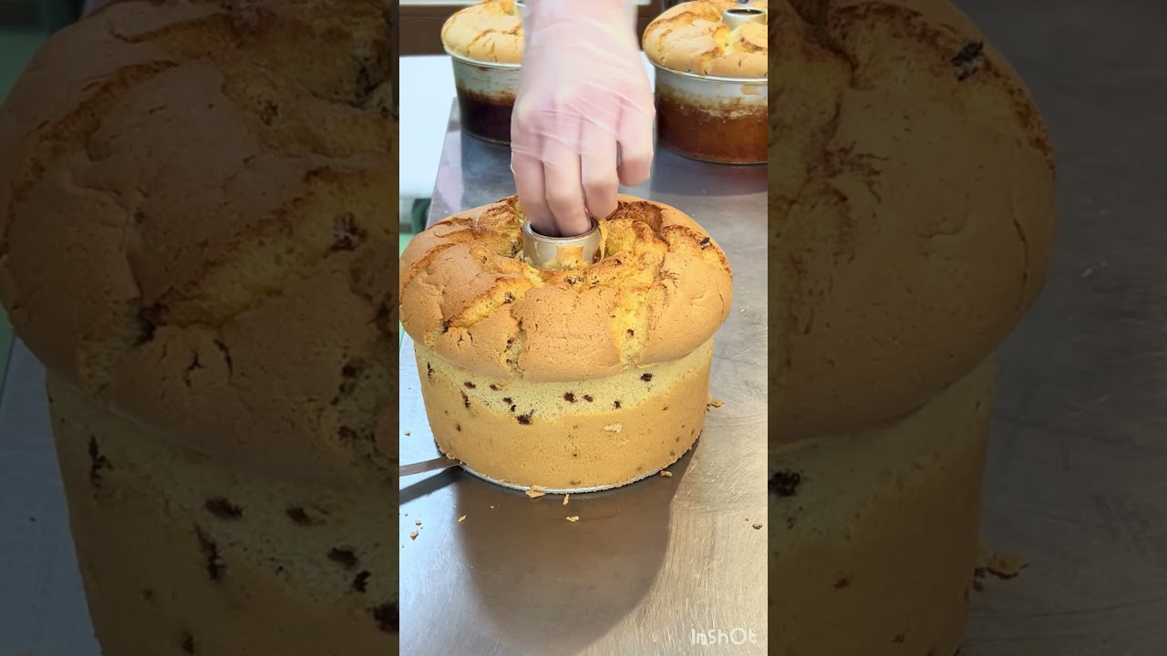 ラムレーズン焼印 #cake #chiffoncake #シフォンケーキ