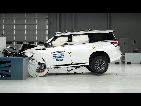 2025 Infiniti QX80 updated moderate overlap IIHS crash test