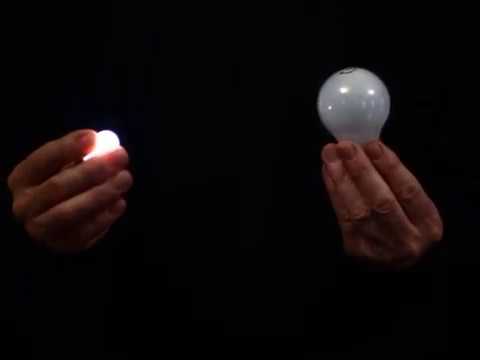 D'Lite White Ultra Bright and an ordinary light bulb