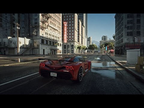 GTA V: Realistic Graphics MOD Ultra Settings Gameplay Part 43 - Ray Tracing Graphics MOD 2K 60FPS PC