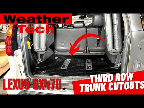 How to Trim Weathertech Cargo Trunk Liner Mat for Third Row Seat | Lexus GX470 Prado