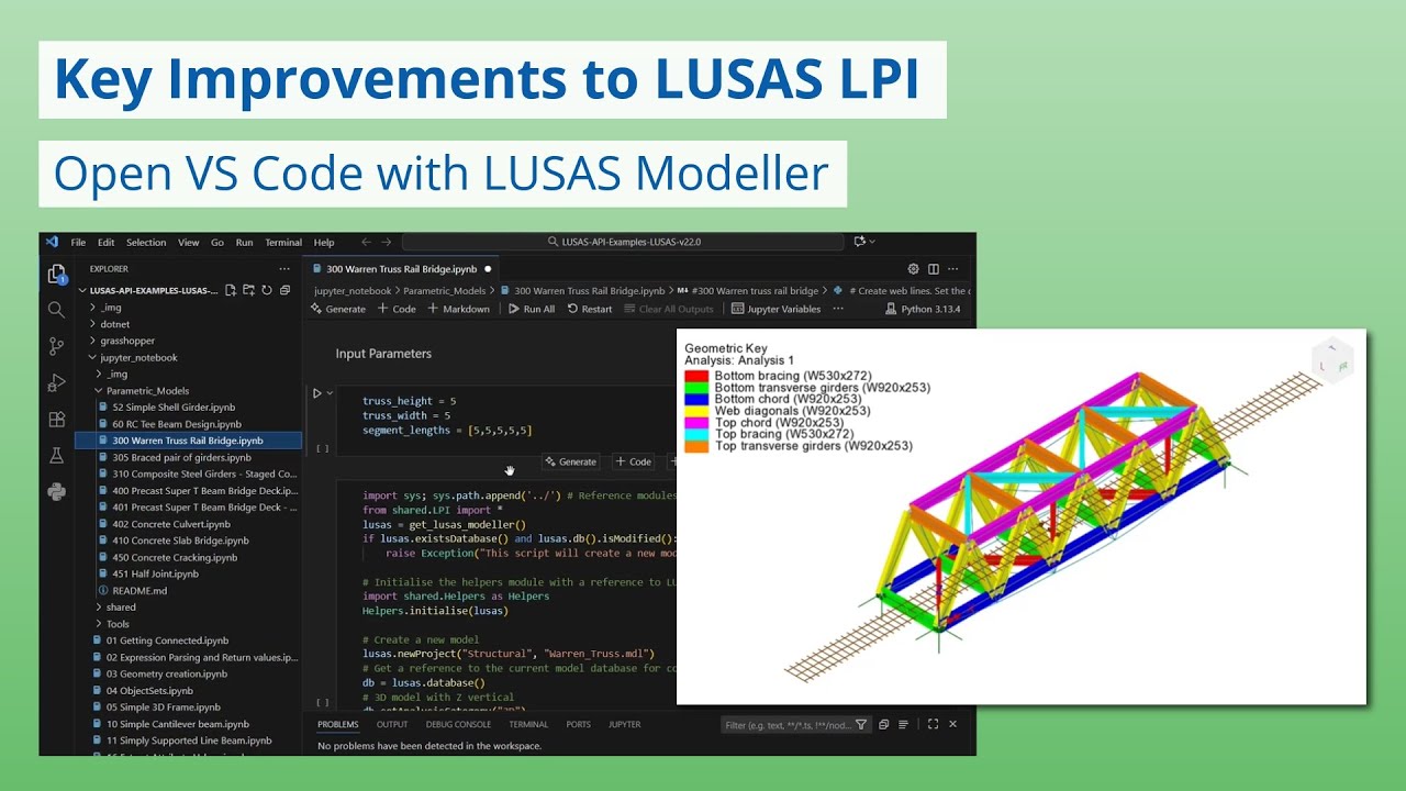 Key improvements to LUSAS LPI (LUSAS Programmable Interface)