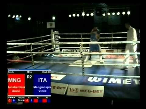 STAMM 2011 półfinał 64kg MUNKHERDENE Uranchimeg vs MANGIACAPRE Vincenzo