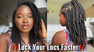 HOW TO MAKE YOUR LOCS LOCK FASTER‼️ | STARTER LOC TIPS | #KUWC