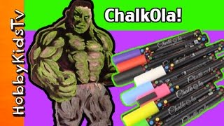 Hulk ChalkOla Markers! FUN Art Review with HobbySue by HobbyKidsTV