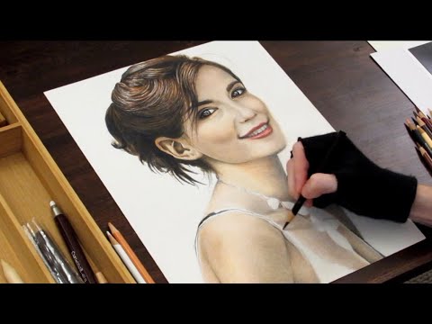 Drawing a Hot Teen Girl in a Wheatfield - Time-lapse Speed Drawing