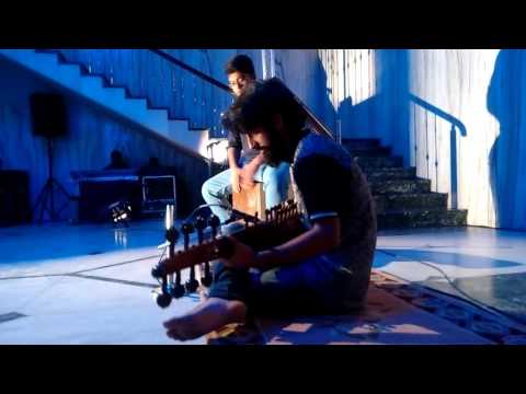 Sarod and cajon - a musical jugalbandi  at Sabhagar Theatre Festival