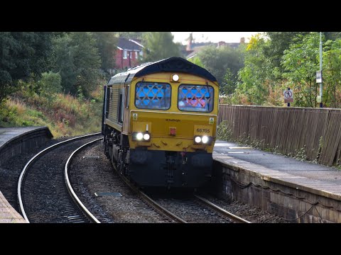 GBRf Class 66 No. 66705 on 6G92 Dowlow Hindlow - Washwood Heath Rmc @ Hyde North on 01.10.20 - HD