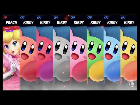 Super Smash Bros Ultimate Amiibo Fights   Request #2100 Peach vs Kirby army
