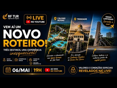 Caldas Novas + Trindade + Goiânia | LIVE da Nova Viagem em Grupo RF TUR