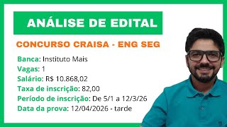 Analysis of the Public Notice - Competition - CRAISA - Santo André/SP - Occupational Safety Engineer