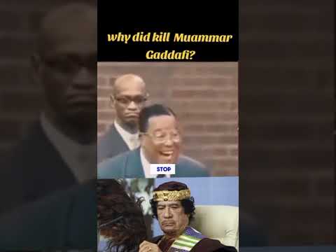 Why did you think the killed Muammar Gaddafi
