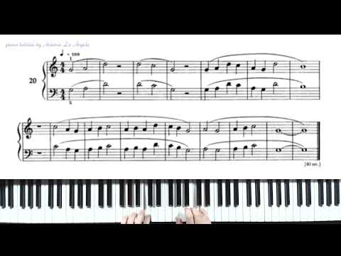 Béla Bartók - Mikrokosmos vol.1 - Four Unison Melodies n. 20 - piano tutorial by Antonio De Angelis