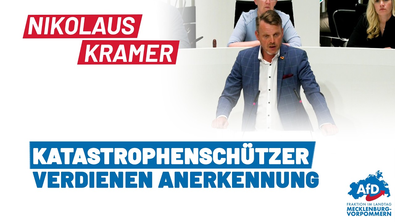 Nikolaus Kramer: Katastrophenschützer verdienen Anerkennung