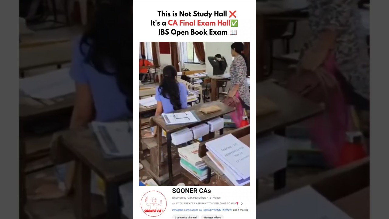 OPEN BOOK CA FINAL EXAM 😲 #icai #cainternewsyllabus #cafoundation #caexams #may25