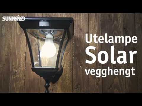 Utelampe Sunwind Vegg Solar