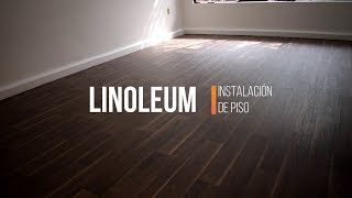 Instalación de piso de Linoleum