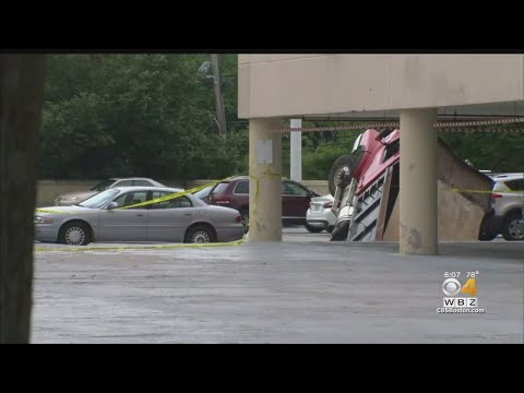 Dump Truck Falls Through Quincy Parking Garage