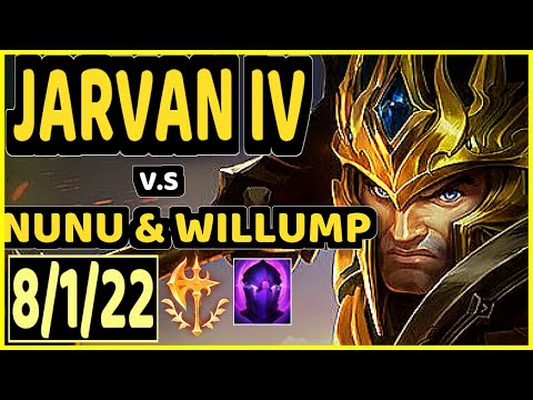CINKROF (JARVAN IV) vs NUNU & WILLUMP - 8/1/22 KDA JUNGLE GAMEPLAY - EUW Ranked GRANDMASTER