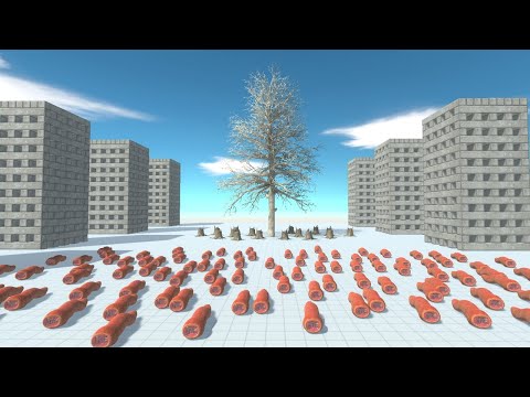 100 Blade Worms Swarm Animal Revolt Battle Simulator