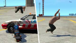 GTA 4 - Motorcycle Ragdoll #37 (Euphoria Showcase)