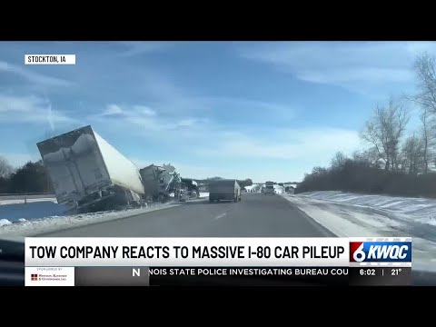 40 vehicles crash in I-80 pileup near West Branch during whiteout