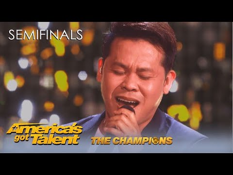 Marcelito Pomoy: Philippines Champion Solo Duet Singer BLOWS THE ROOF OFF | Semifinals AGT Champions