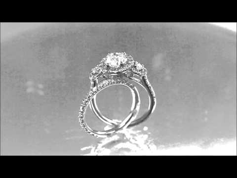 14K WHITE GOLD ROUND CUT DIAMOND ENGAGEMENT RING AND BAND 1.70CT - KNR INC - 687