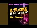 She Never Got Me Over You (In the Style of Mark Chesnutt) (Karaoke Version)