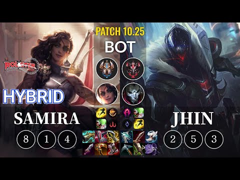KT HyBriD Samira vs Jhin Bot - KR Patch 10.25