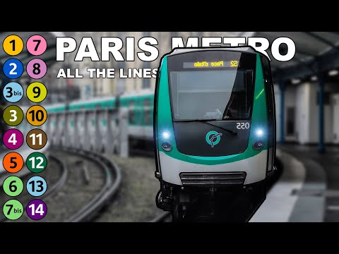 🇫🇷 Paris Metro - All the Lines / Toutes les Lignes - Métro de Paris (2022) (4K)