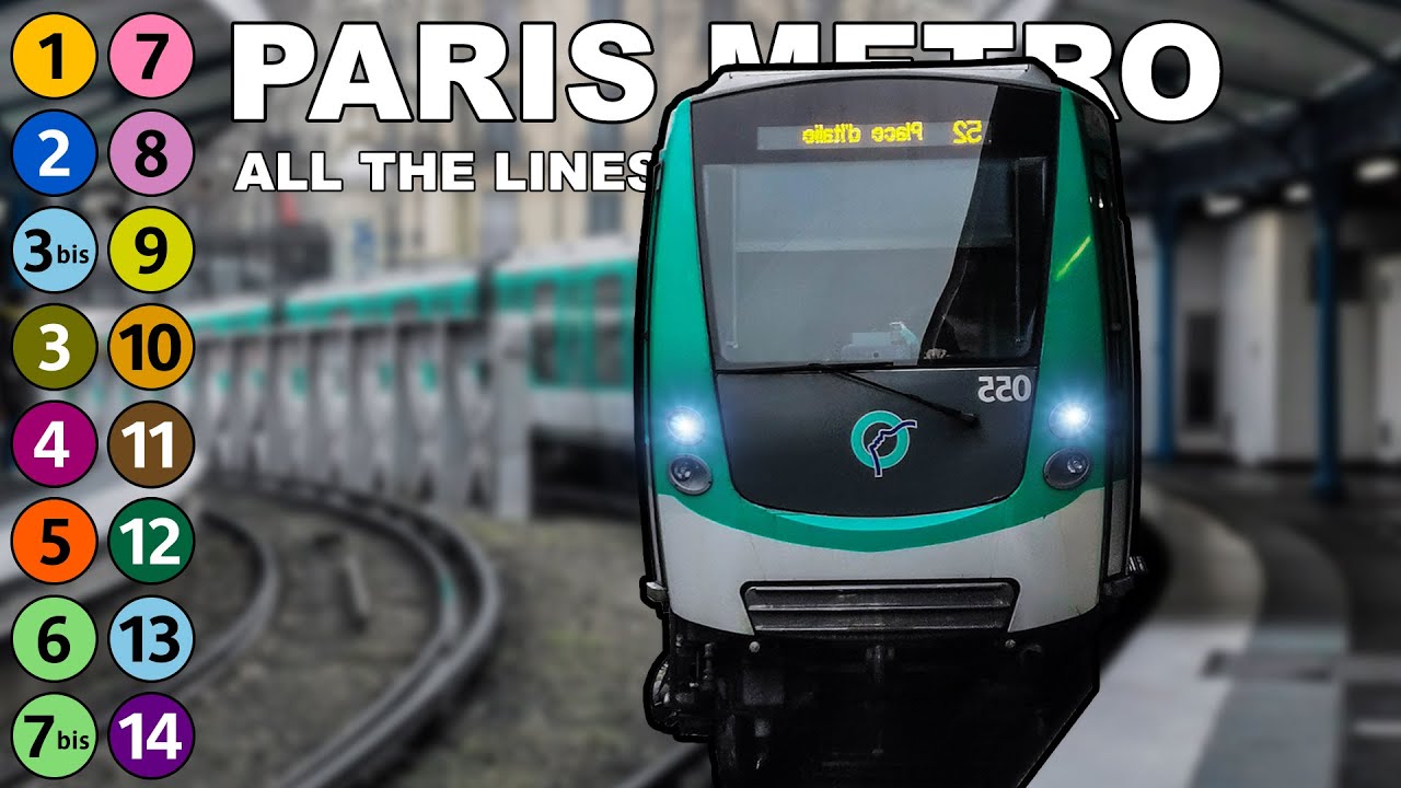 ???? Paris Metro - All the Lines / Toutes les Lignes - Métro de Paris (2022) (4K)