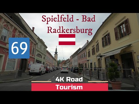 Driving Austria: B69 Spielfeld - Bad Radkersburg - 4k scenic drive Mur Valley - border area AT/SLO