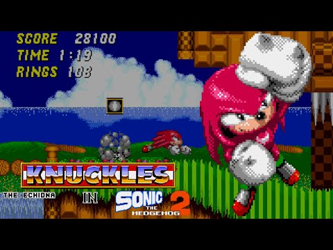 Knuckles the Echidna in Sonic the Hedgehog 2 (MD)