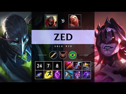 Zed Mid vs Vladimir: Godlike - BR Grandmaster Patch 14.24