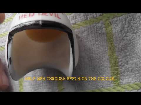 Vintage Action Man Red Devils Helmet touch up