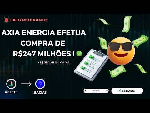 Thumbnail do vídeo: #AXIA3 (AXIA ENERGIA): Compra de R$ 247 Milhões DÁ BÔNUS de R$ 390 MILHÕES? GIGANTE da energia