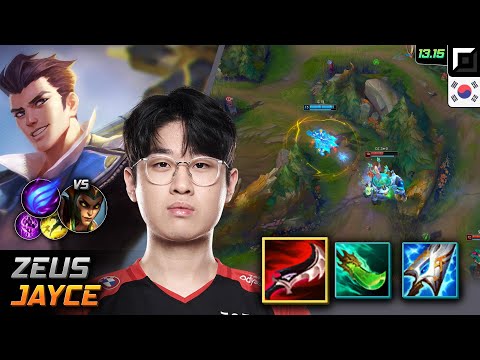 Zeus Jayce Top Build Duskblade of Draktharr Phase Rush - LOL KR GrandMaster Patch 13.15
