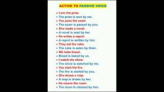 Active to Passive Voice ✨ | Voice | #englishgrammar #voice #shorts