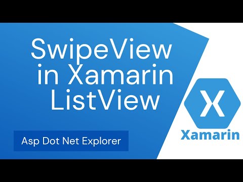 How to Implement Swipe View in ListView using Xamarin Forms | SwipeView | Left Swipe | Right Swipe
