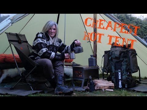 Cheapest Hot Tent - New Titanium Tent Stove - Testphase