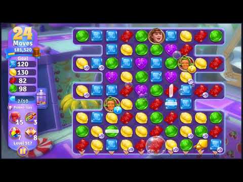 Wonka's World of Candy Level 517 - NO BOOSTERS + FULL STORY 🍫 | SKILLGAMING ✔️