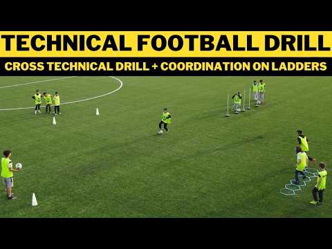 Technical Football/Soccer Drills | Cross Technical Drill | 5 Variation | U11 - U19 |