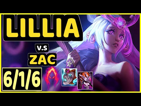 KREOX (LILLIA) vs ZAC - 6/1/6 KDA JUNGLE GAMEPLAY - EUW Ranked GRANDMASTER