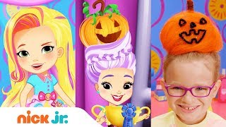 How to Make a Pumpkin Bun 🎃  Style Files Hair Tutorial | Sunny Day | Nick Jr.