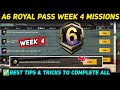 A6 WEEK 4 MISSION 🔥 PUBG WEEK 4 MISSION EXPLAINED 🔥 A6 ROYAL PASS WEEK 4 MISSION 🔥 C6S17 RP MISSIONS