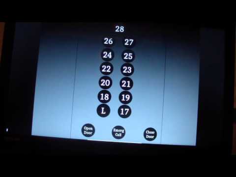 Animated: Otis High Rise Elevators @ Wittney Hotel - Wesley Plaza Walkway - Sandy City