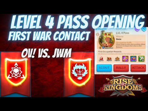 Level 4 Pass Opening First War Contact of OV! Vs. JWM - Rise of Kingdoms